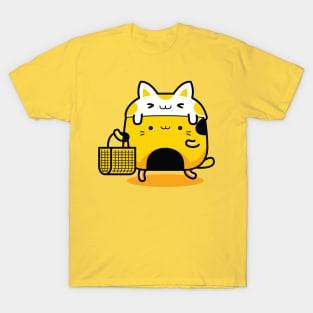 yellow cat shopper profession T-Shirt